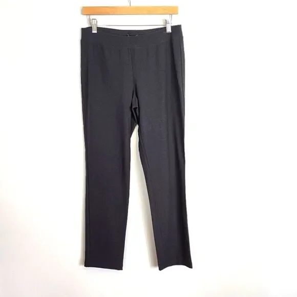 Eileen Fisher Washable Stretch Crepe Slim Ankle Pants Graphite Size Small - Picture 2 of 11